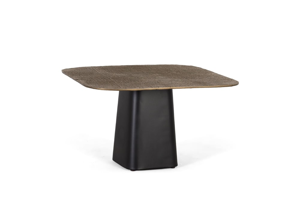 Wohnli Möbelsuche - Couchtisch mit Eisenbasis und Aluminiumplatte