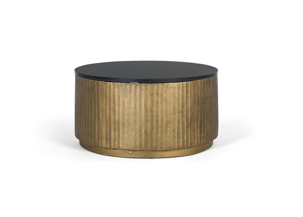 Wohnli Möbelsuche - Couchtisch mit Granitplatte 80 cm Durchmesser