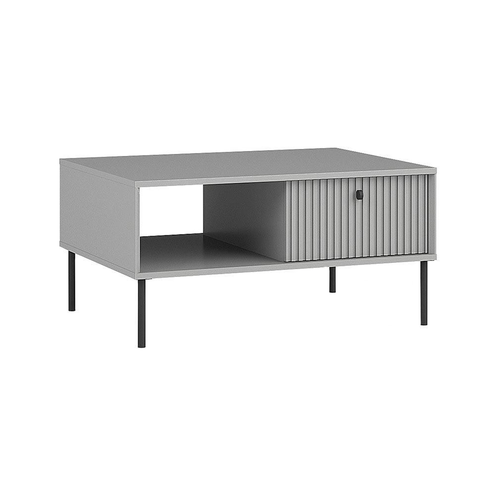 wohnli-moebel-suche-Couchtisch-mit-Klappe-Ablagefaechern-aus-MDF-grau-matt-87x66x432cm Wohnli Möbelsuche - Couchtisch mit Klappe & Ablagefächern aus MDF