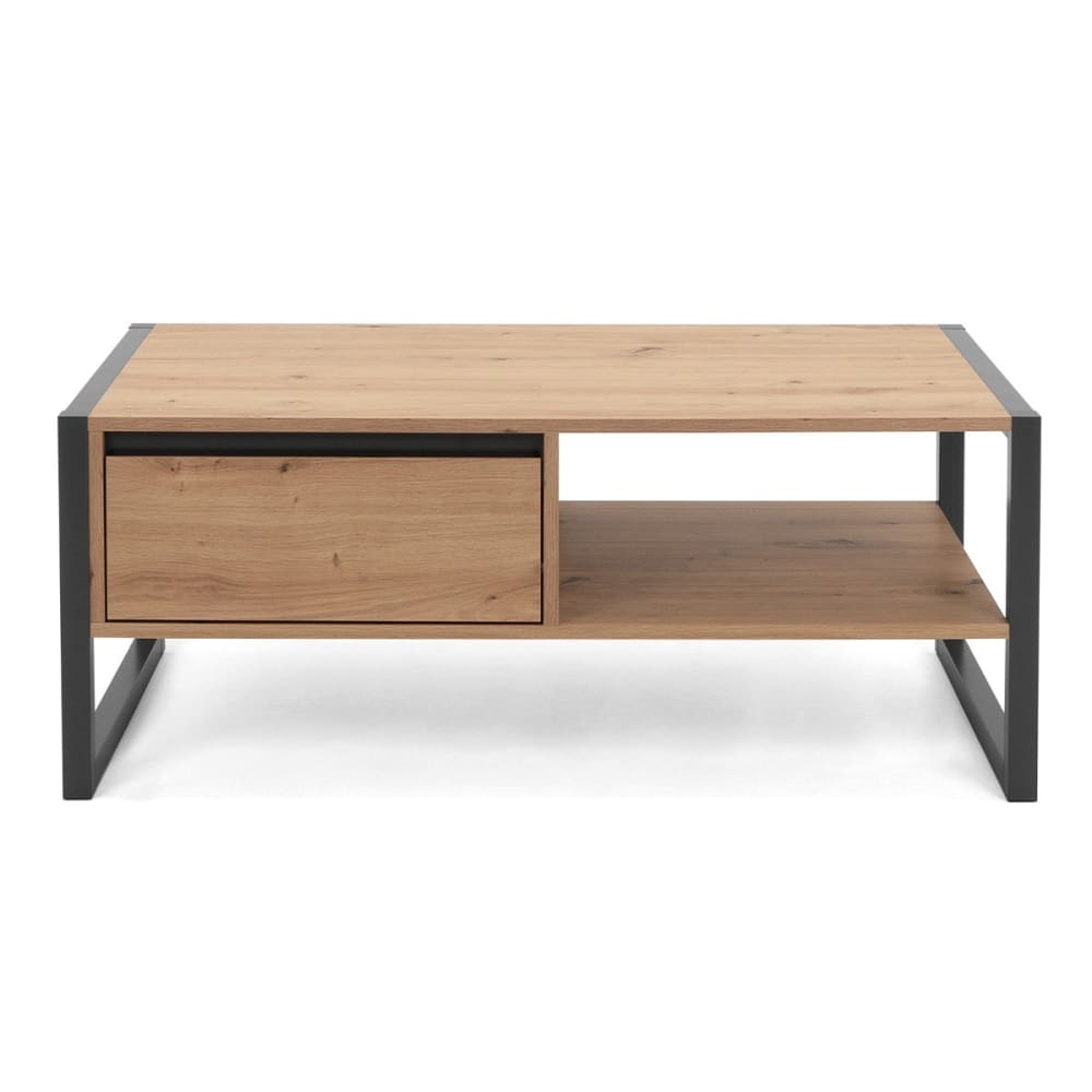 Wohnli Möbelsuche - Couchtisch mit Schublade L100 cm - Dekor Heller Holz