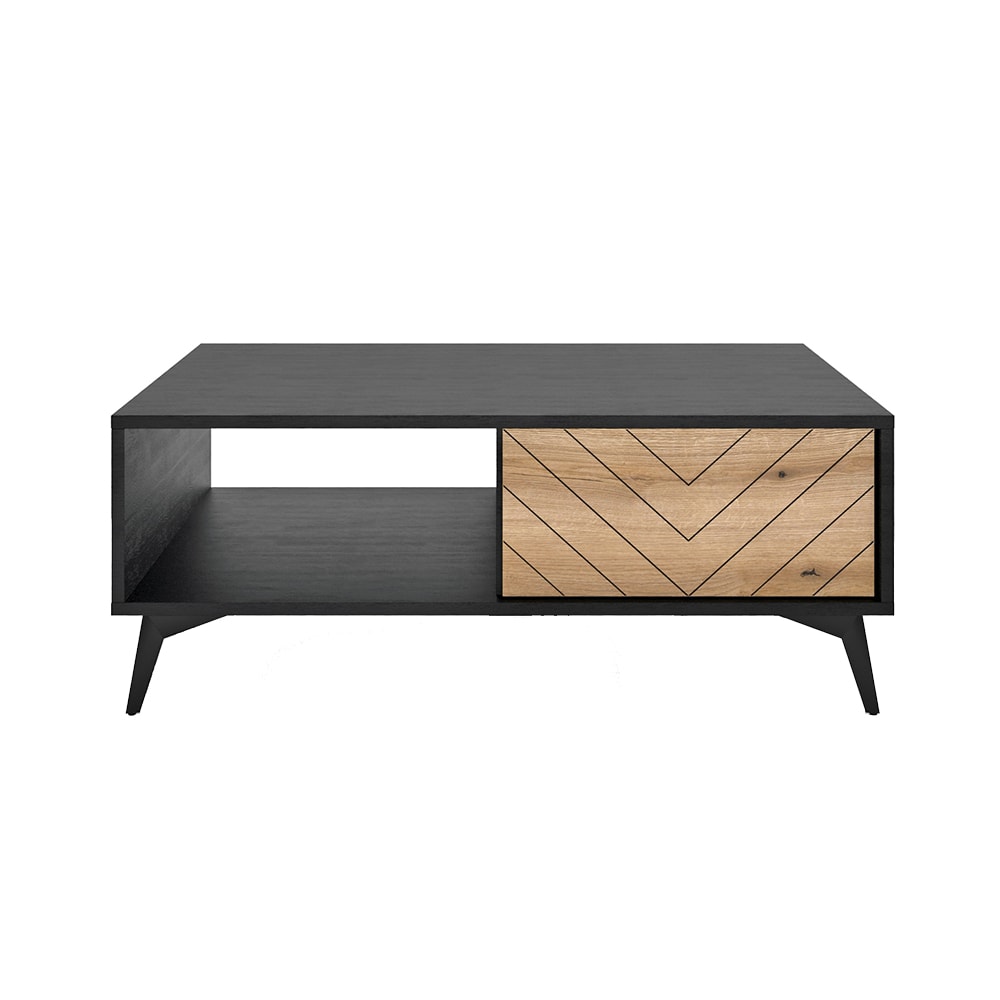 wohnli-moebel-suche-Couchtisch-mit-Schubladen-aus-Spanplatte1035x68x39cm-schwarz-Eiche Wohnli Möbelsuche - Couchtisch mit Schubladen aus Spanplatte