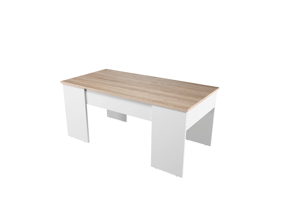 Wohnli Möbelsuche - Couchtisch mit hochklappbarer Platte L100 cm - Weiß