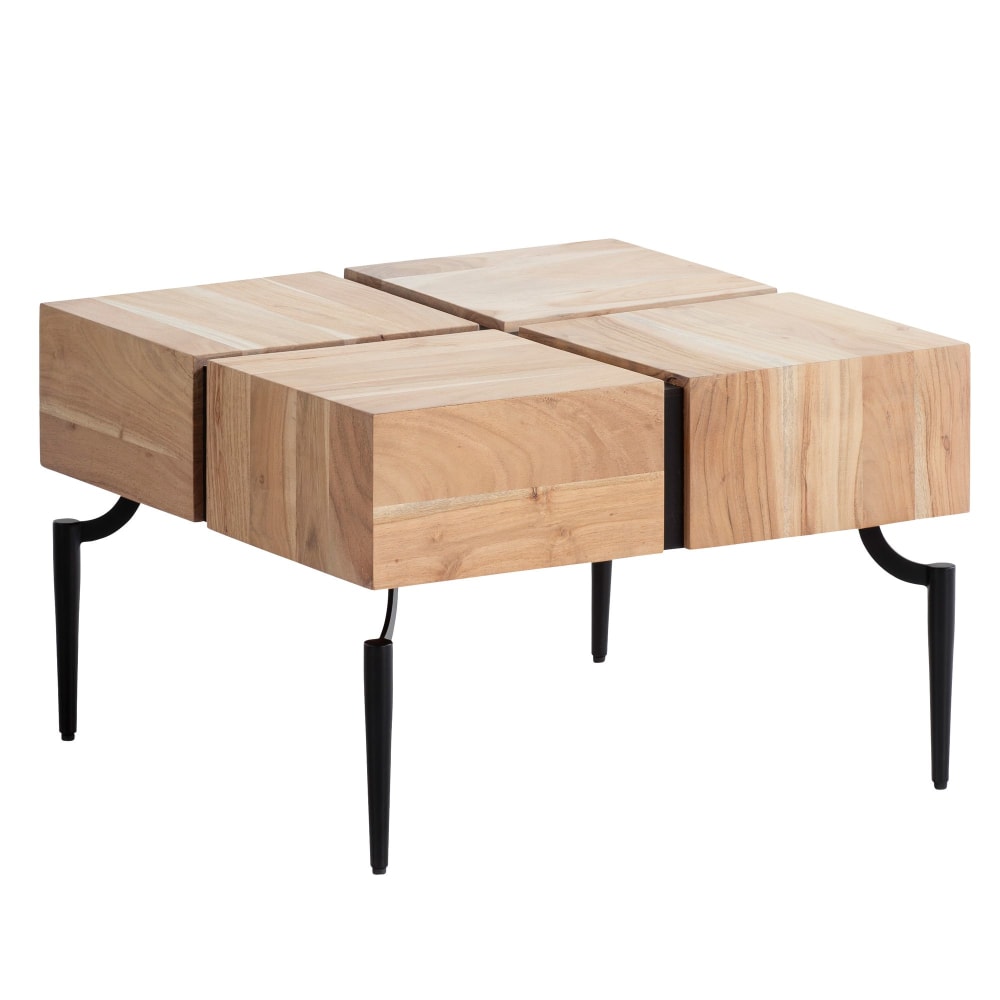 wohnli-moebel-suche-Couchtisch-quadratisch-aus-Akazie-Massivholz-Braun Wohnli Möbelsuche - Couchtisch quadratisch aus Akazie Massivholz
