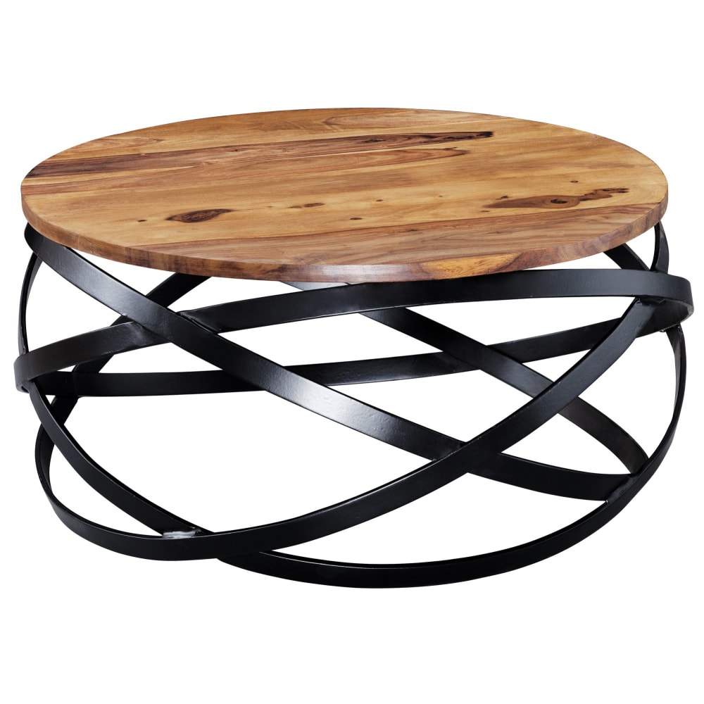 wohnli-moebel-suche-Couchtisch-rund-aus-Sheesham-Massivholz-Braun Wohnli Möbelsuche - Couchtisch rund aus Sheesham Massivholz