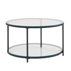 wohnli-moebel-suche-Couchtisch-rund-mit-Ablage-aus-Glas-Transparent Wohnli Möbelsuche - Couchtisch rund mit Ablage aus Glas