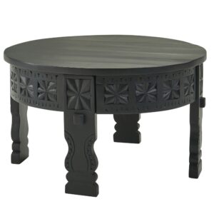 Wohnli Möbelsuche - Couchtisch rund orientalisch aus Mango Massivholz