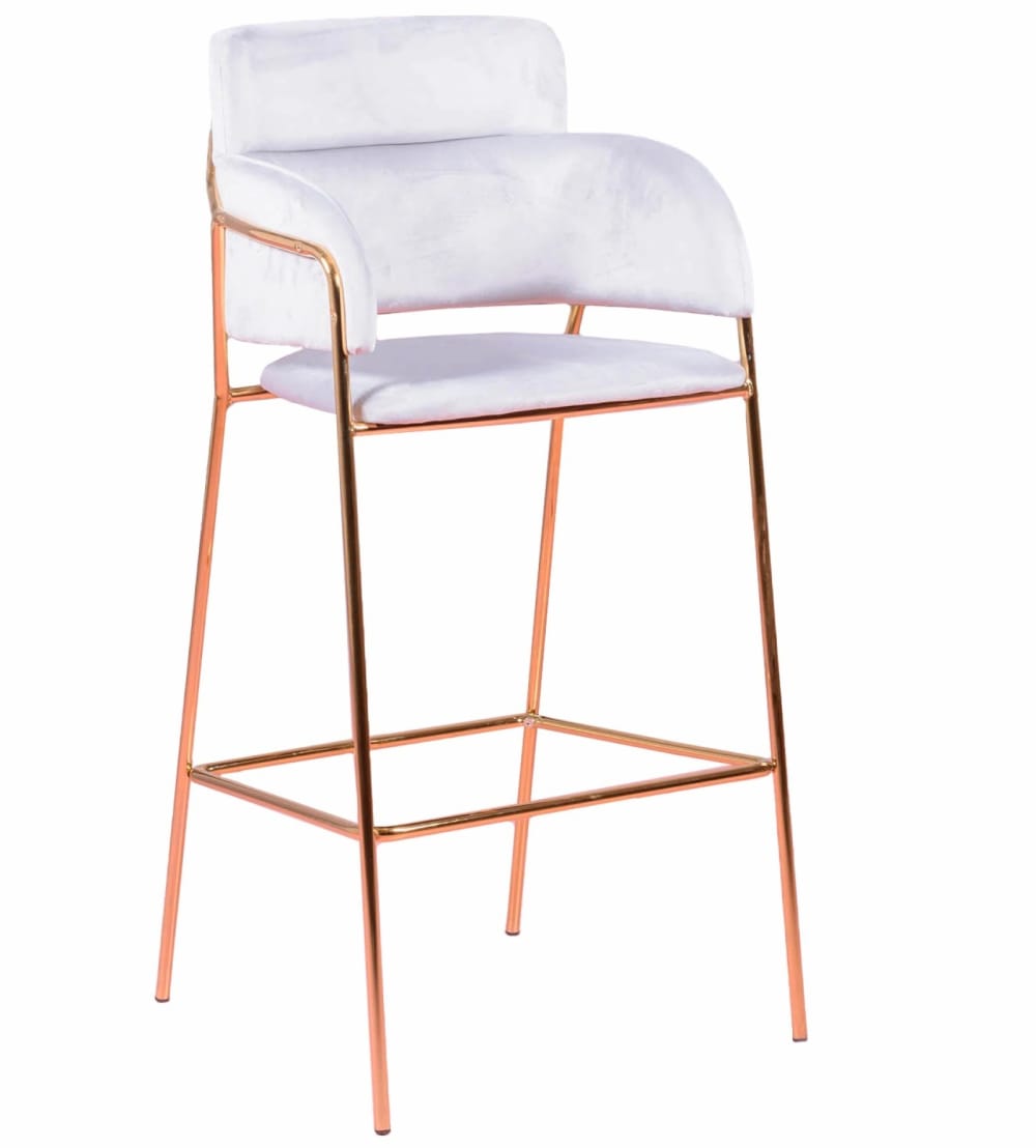 Wohnli Möbelsuche - Designer-Hocker mit Samtbezug und goldenen Beinen