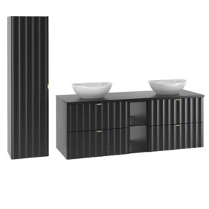 Wohnli Möbelsuche - Doppelwaschtisch und Hängesäule 4 Schubladen