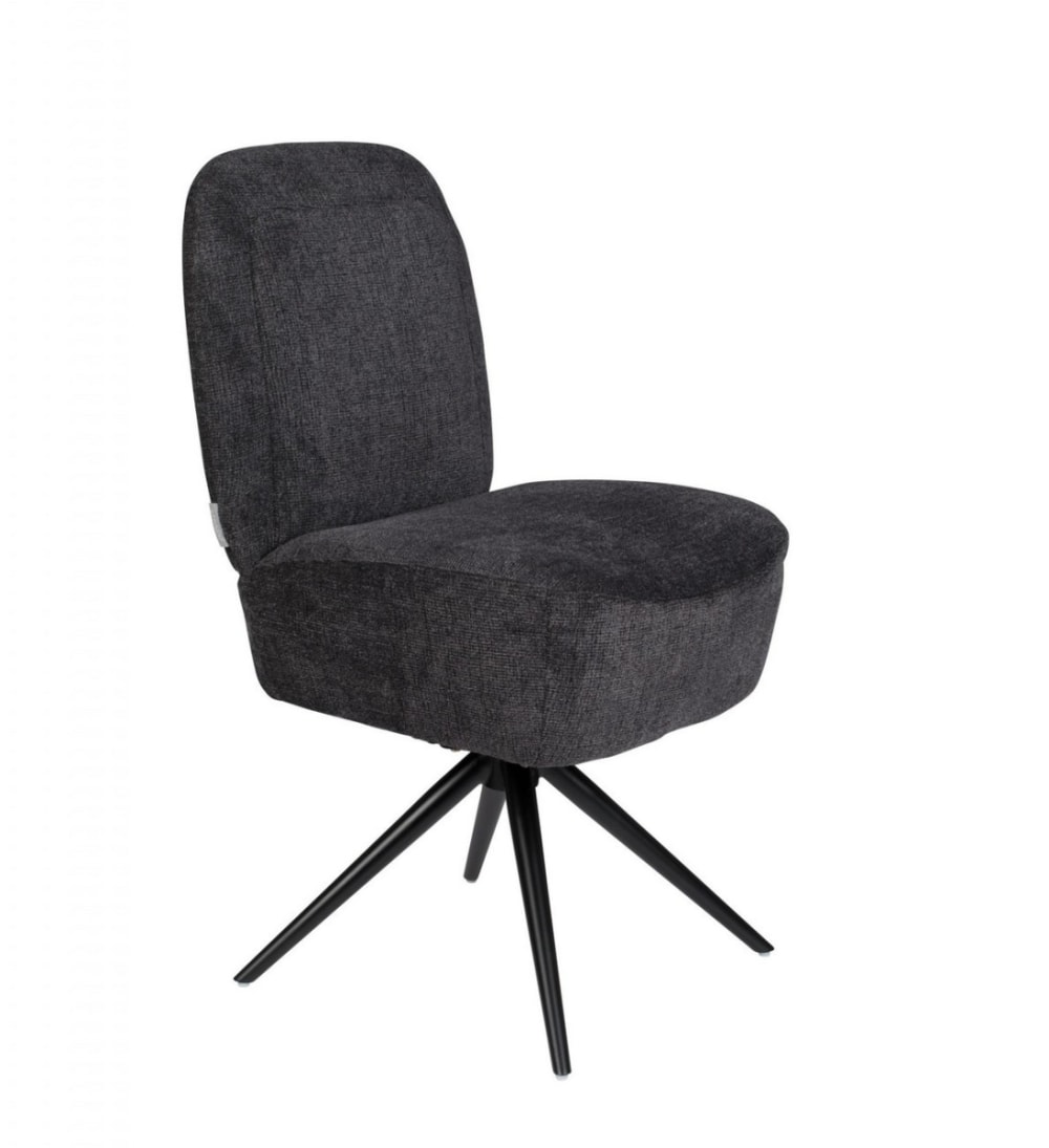 Wohnli Möbelsuche - Drehstuhl aus 100% Polyester in anthrazit
