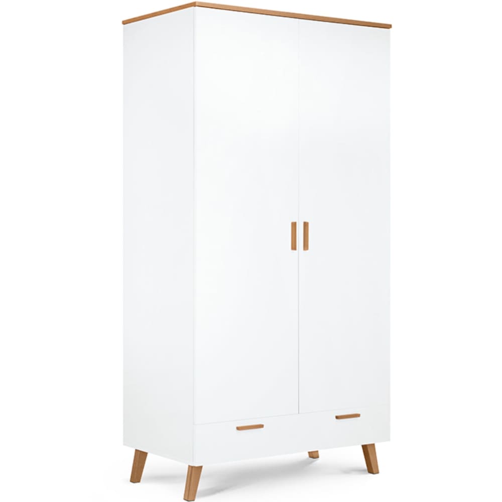 wohnli-moebel-suche-Drehtuerenschrank-mit-Schublade-Weiss Wohnli Möbelsuche - Drehtürenschrank mit Schublade