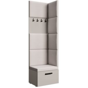 wohnli-moebel-suche-Eckgarderobe-mit-gepolsterten-Paneelen-KaschmirBeige Wohnli Möbelsuche - Eckgarderobe mit gepolsterten Paneelen