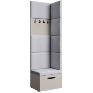 wohnli-moebel-suche-Eckgarderobe-mit-gepolsterten-Paneelen-KaschmirGrau Wohnli Möbelsuche - Eckgarderobe mit gepolsterten Paneelen