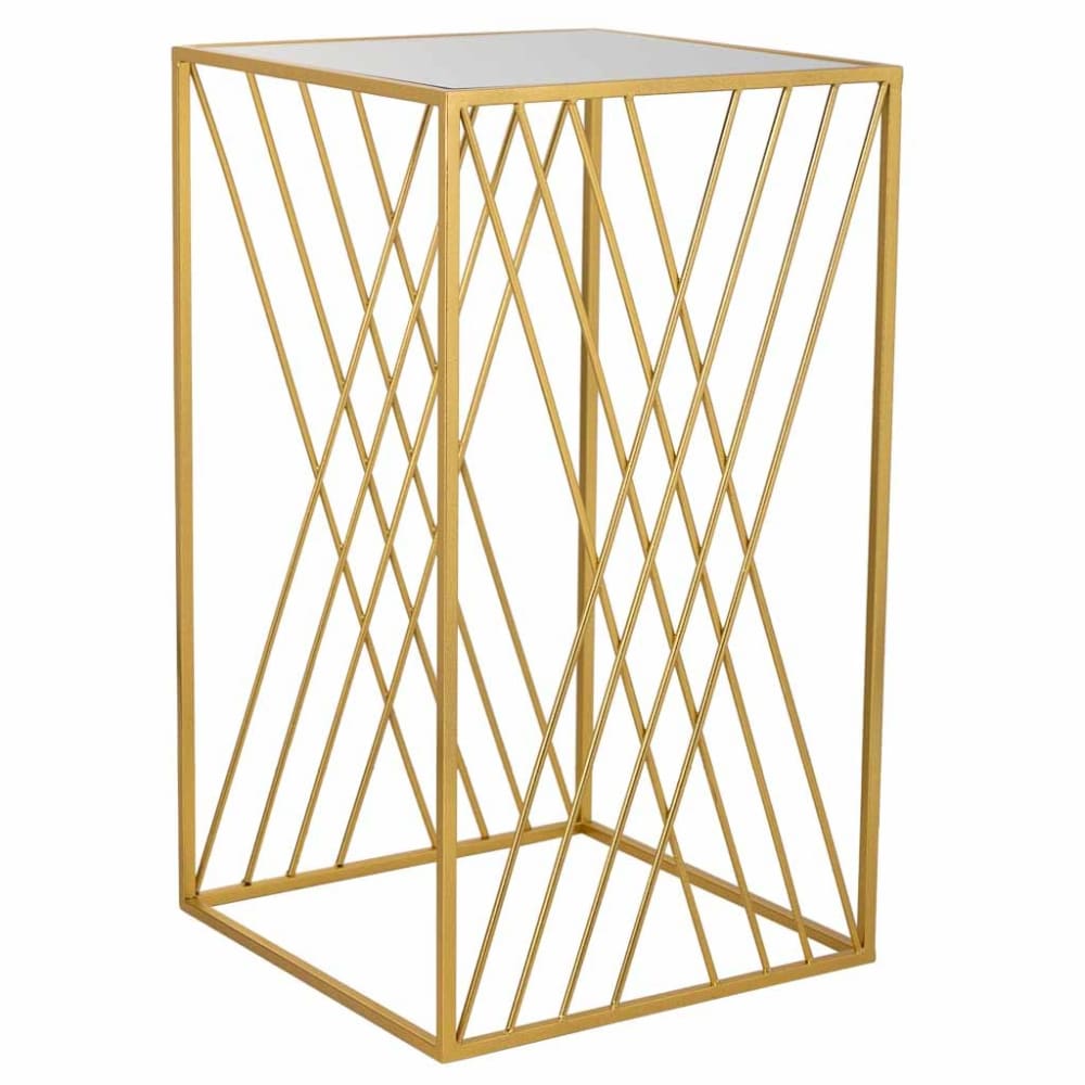 wohnli-moebel-suche-Eckiger-Beistelltisch-aus-Metall-40x40x70-gold Wohnli Möbelsuche - Eckiger Beistelltisch aus Metall 40x40x70