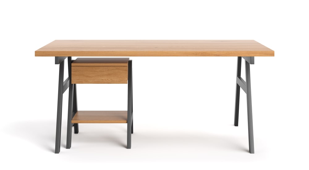 Wohnli Möbelsuche - Eichenschreibtisch aus massivem Holz 180 cm