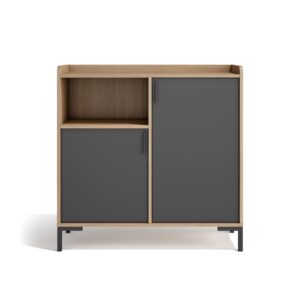 wohnli-moebel-suche-Eingangs-Sideboard-Melamin-Hellnussbaum-und-Graphit-88x90x33-cm Wohnli Möbelsuche - Eingangs Sideboard Melamin Hellnussbaum und Graphit 88x90x33 cm