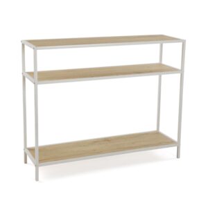 Wohnli Möbelsuche - Eingangskonsole aus Spanplatte in Holzoptik und Metall