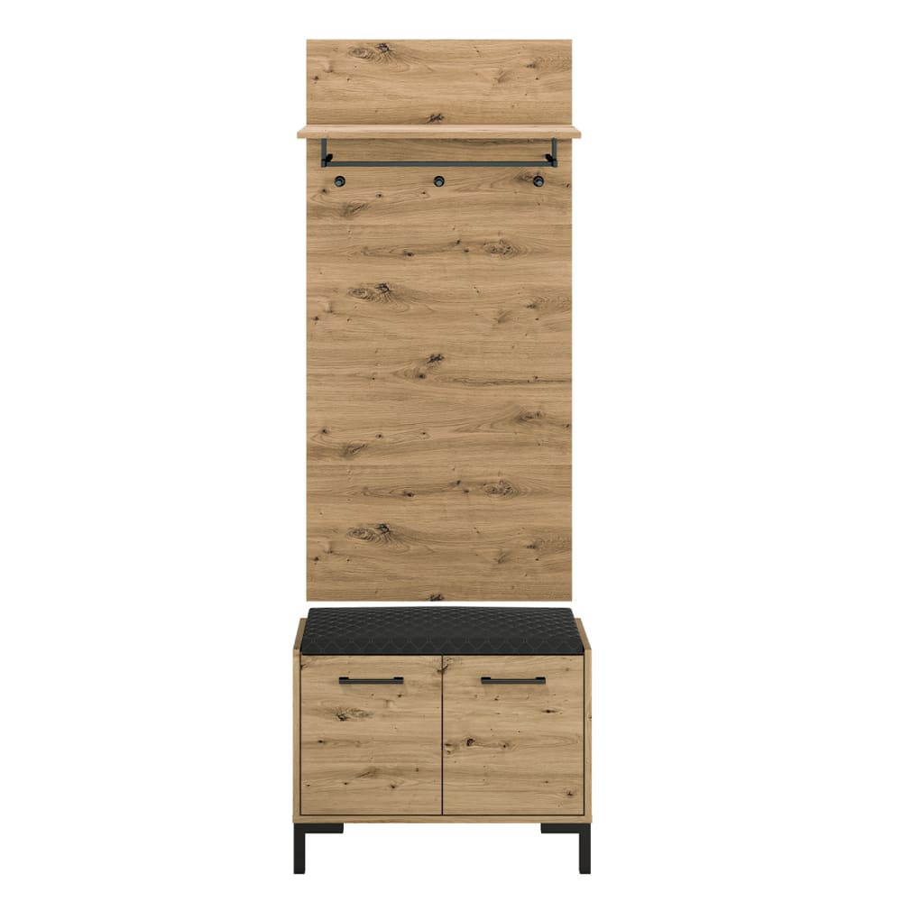 wohnli-moebel-suche-Eingangsmoebel-2-Tueren-Holzoptik-70cm Wohnli Möbelsuche - Eingangsmöbel 2 Türen