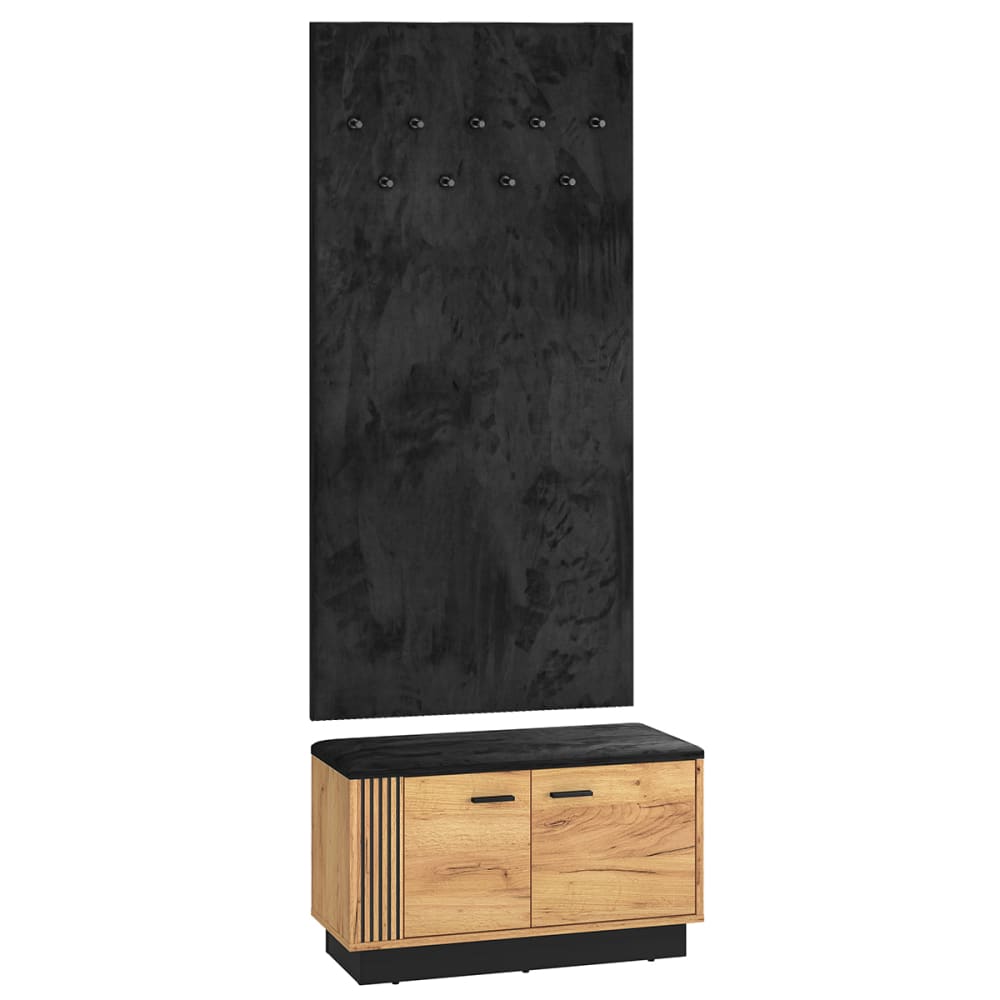 wohnli-moebel-suche-Eingangsmoebel-2-Tueren-Holzoptik-80cm Wohnli Möbelsuche - Eingangsmöbel 2 Türen