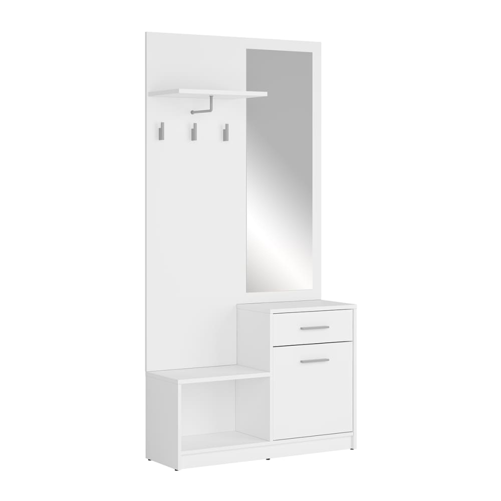 wohnli-moebel-suche-Eingangsmoebel-Holzoptik-und-Weiss-90cm Wohnli Möbelsuche - Eingangsmöbel