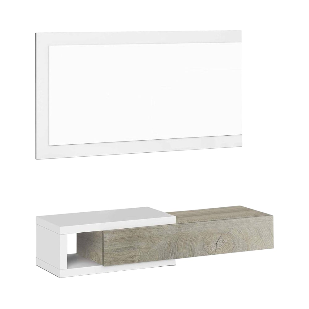 wohnli-moebel-suche-Eingangsmoebel-in-weisser-Holzoptik-Eiche-95x26h19-cm Wohnli Möbelsuche - Eingangsmöbel in weißer Holzoptik