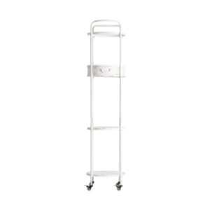 Wohnli Möbelsuche - Eisenregal in weißer Farbe 42x42x180cm