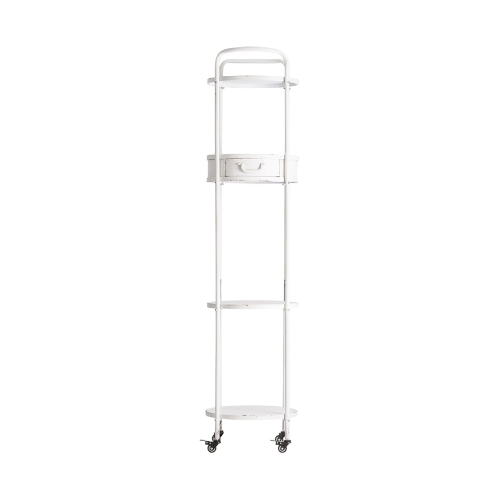 Wohnli Möbelsuche - Eisenregal in weißer Farbe 42x42x180cm