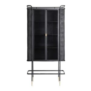 Wohnli Möbelsuche - Eisenschrank in schwarzer Farbe 80x40x165cm