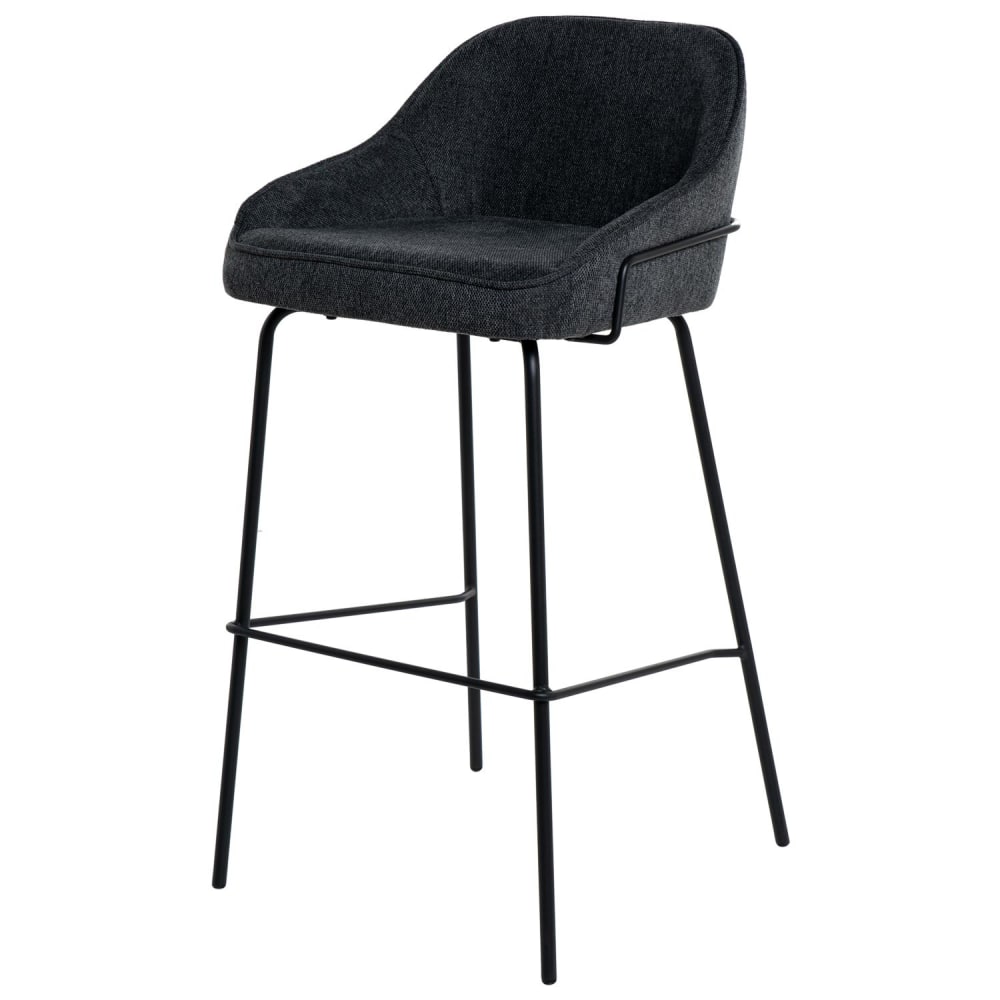 wohnli-moebel-suche-Eleganter-hoher-Hocker-mit-Bezug-in-Dunkelgrau Wohnli Möbelsuche - Eleganter hoher Hocker mit Bezug in Dunkelgrau.