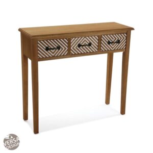 wohnli-moebel-suche-Empfangskonsole-mit-3-Schubladen-aus-Kiefernholz-braun Wohnli Möbelsuche - Empfangskonsole mit 3 Schubladen aus Kiefernholz