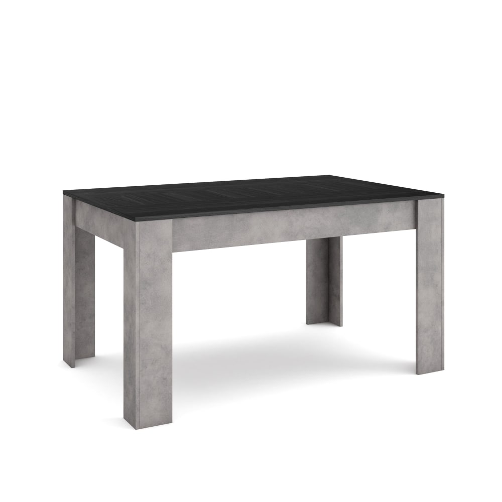 wohnli-moebel-suche-Esstisch-Holzeffekt-140x90x76cm-Schwarz-und-Zementgrau Wohnli Möbelsuche - Esstisch Holzeffekt 140x90x76cm Schwarz und Zementgrau