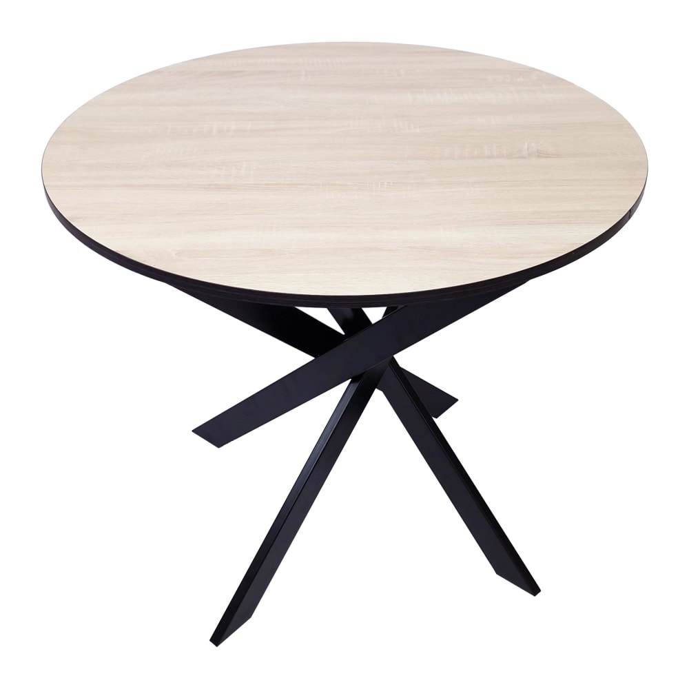 wohnli-moebel-suche-Esstisch-Rund-Holzeffekt-90x90x77cm-Eiche-und-Schwarz Wohnli Möbelsuche - Esstisch Rund Holzeffekt 90x90x77cm Eiche und Schwarz