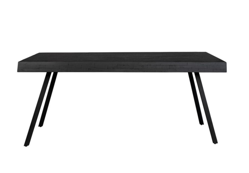 Wohnli Möbelsuche - Esstisch aus recyceltem Teakholz und Stahl schwarz