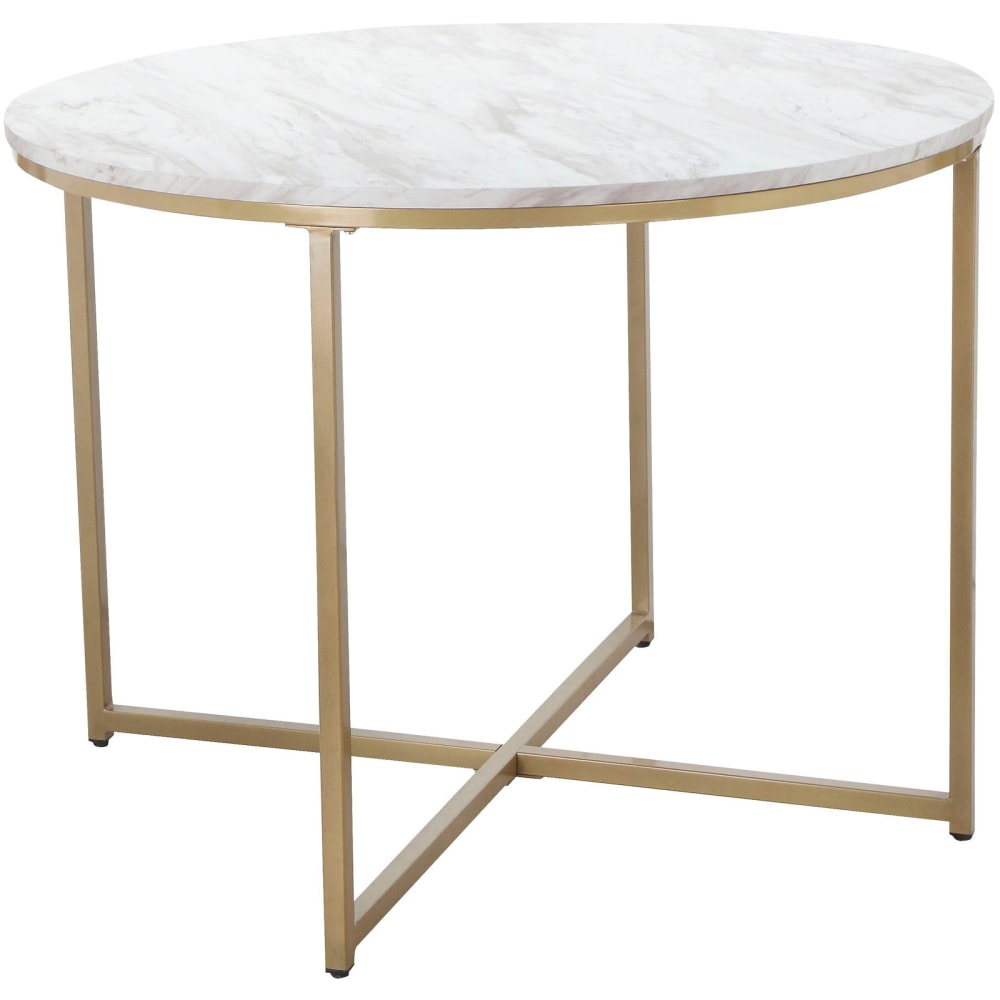 Wohnli Möbelsuche - Esstisch für 4 Personen in Marmoroptik D90 cm