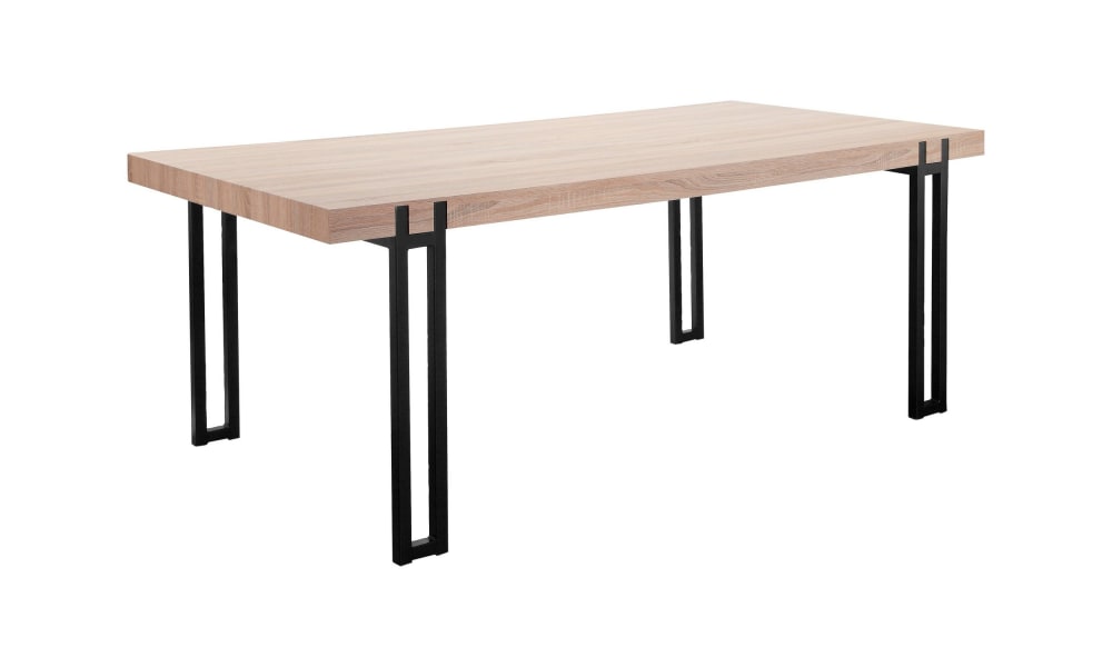 wohnli-moebel-suche-Esstisch-fuer-6-Personen-in-Eichenoptik-L160-cm-schwarz Wohnli Möbelsuche - Esstisch für 6 Personen in Eichenoptik L160 cm