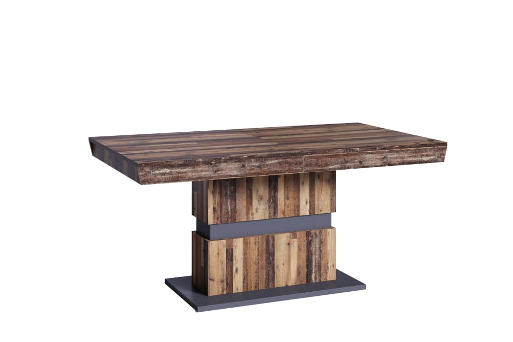 Wohnli Möbelsuche - Esstisch in Altholz-Optik mit Auszug