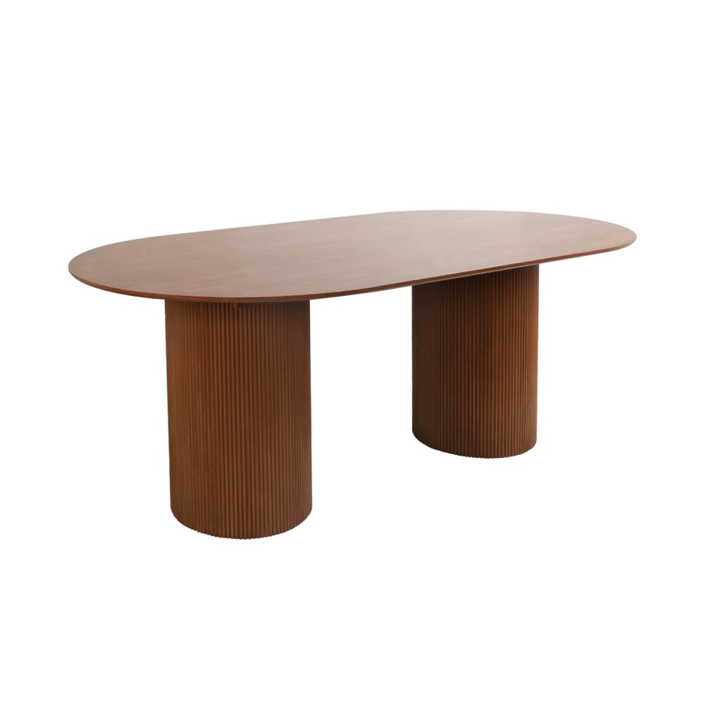 Wohnli Möbelsuche - Esstisch mit geriffelter Holzoptik 6 Plätze