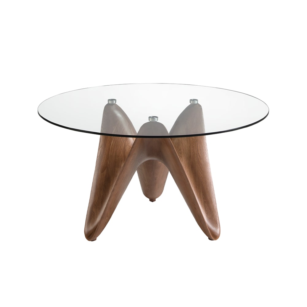 wohnli-moebel-suche-Esstisch-runde-gehaertetes-Glas-und-Walnuss-130-x-75 Wohnli Möbelsuche - Esstisch runde gehärtetes Glas und Walnuss - 130 x 75