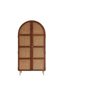 Wohnli Möbelsuche - Esszimmerschrank aus Ulme und Rattangeflecht