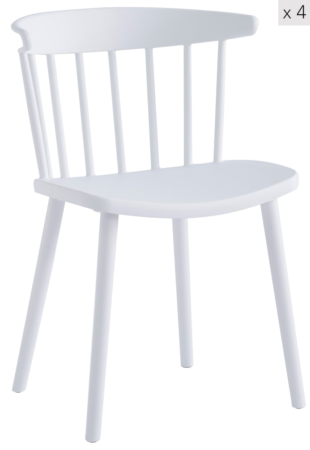 Wohnli Möbelsuche - Esszimmerstühle (4er Set) aus Polypropylen Weiß
