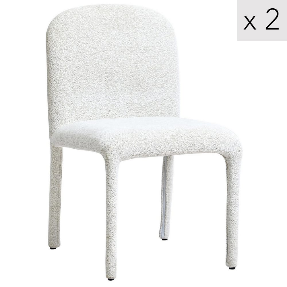 Wohnli Möbelsuche - Esszimmerstühlen (2er Set) aus Stoff Beige