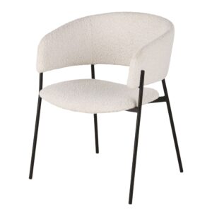 wohnli-moebel-suche-Esszimmerstuhl-aus-Boucle-Stoff-und-Stahl Wohnli Möbelsuche - Esszimmerstuhl aus Bouclé-Stoff und Stahl