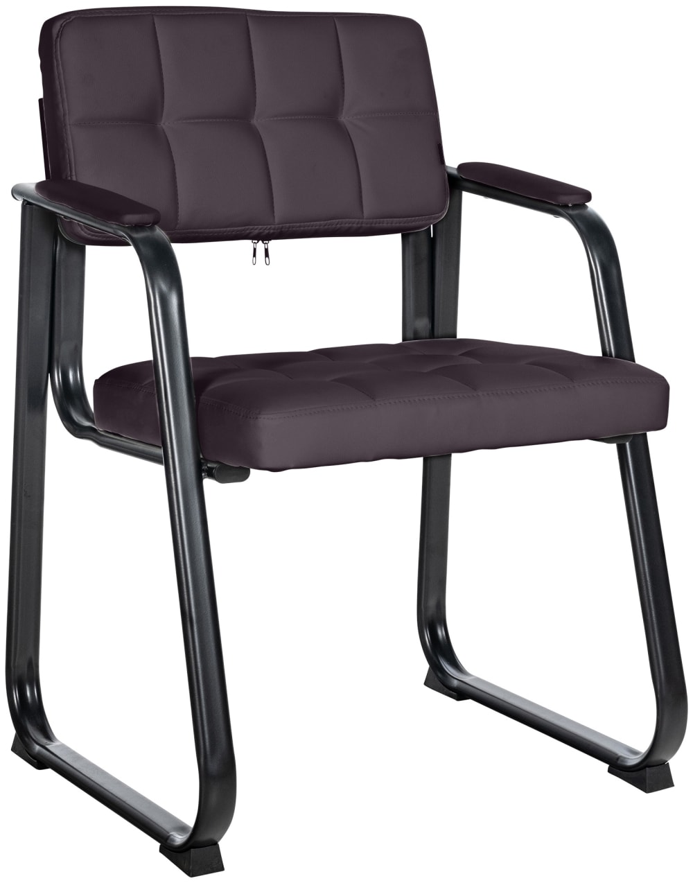 Wohnli Möbelsuche - Esszimmerstuhl mit Armlehnen aus Kunstleder braun