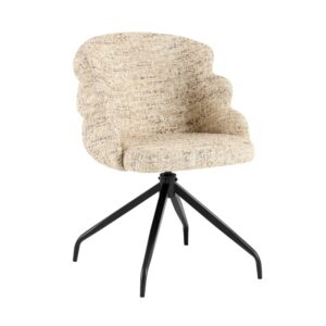 Wohnli Möbelsuche - Esszimmerstuhle 2er Set Drehbar aus Stoff