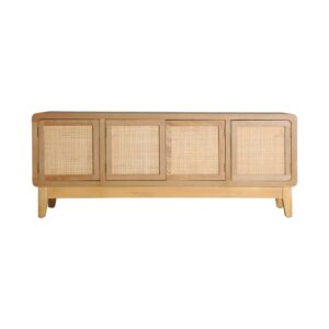 Wohnli Möbelsuche - Fernsehständer aus Tannenholz in Hellbraun 160x40x63cm