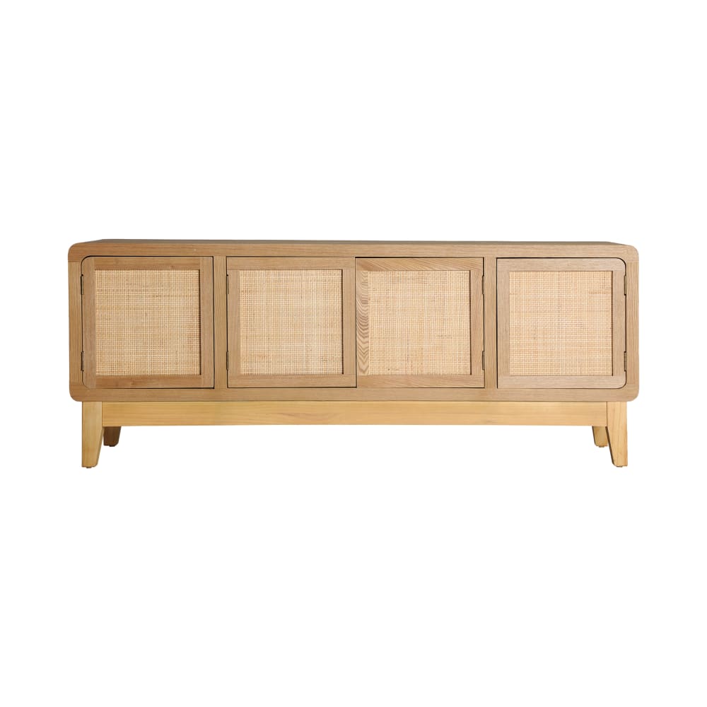 Wohnli Möbelsuche - Fernsehständer aus Tannenholz in Hellbraun 160x40x63cm