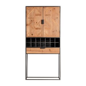 Wohnli Möbelsuche - Fichtenholzschrank in hellbrauner Farbe 80x40x170cm