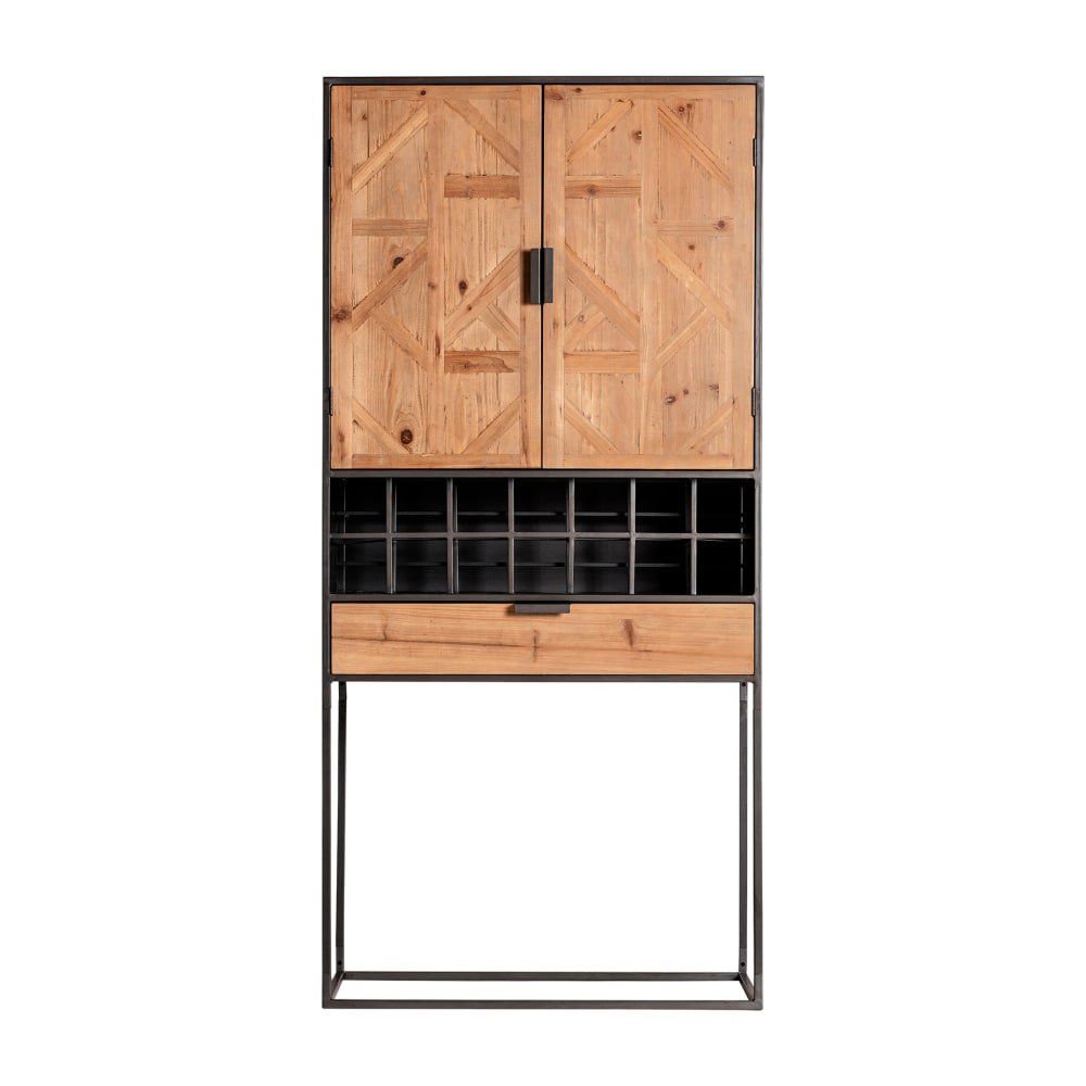 Wohnli Möbelsuche - Fichtenholzschrank in hellbrauner Farbe 80x40x170cm