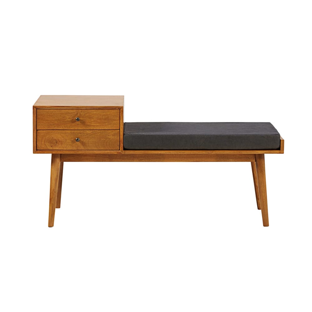 wohnli-moebel-suche-Flurbank-im-Vintage-Stil-mit-2-Schubladen-aus-Mangoholz-L120 Wohnli Möbelsuche - Flurbank im Vintage-Stil mit 2 Schubladen aus Mangoholz L120