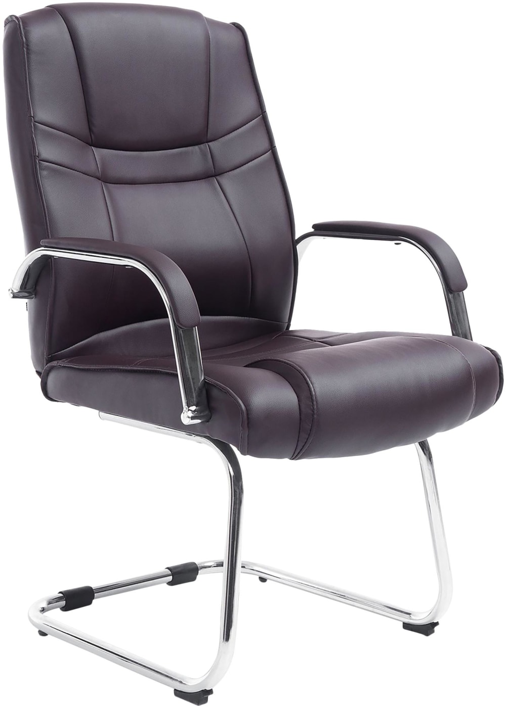 wohnli-moebel-suche-Freischwinger-mit-Sitz-aus-Kunstleder-braun Wohnli Möbelsuche - Freischwinger mit Sitz aus Kunstleder braun