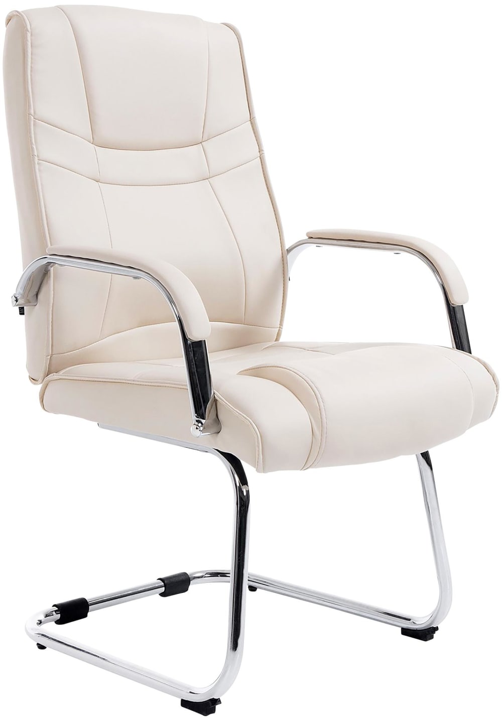 wohnli-moebel-suche-Freischwinger-mit-Sitz-aus-Kunstleder-creme Wohnli Möbelsuche - Freischwinger mit Sitz aus Kunstleder creme